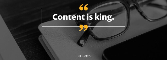 το περιεχομενο ειναι Βασιλιας(content is king quote by Bill gates